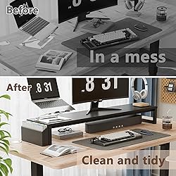 LAND·VOI Dual Monitor Stand Riser,41.5'' Long