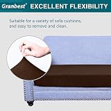 Granbest Premium Water-Repellent Sofa Seat Cushion Covers 2 Seater Chocolate view 3
