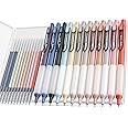 Mr. Pen- Retractable Gel Pens with Case, 12 Pack, Colorful Ink, 12 Refills, Gel Pens Fine Point 0.5mm, Retractable Pens