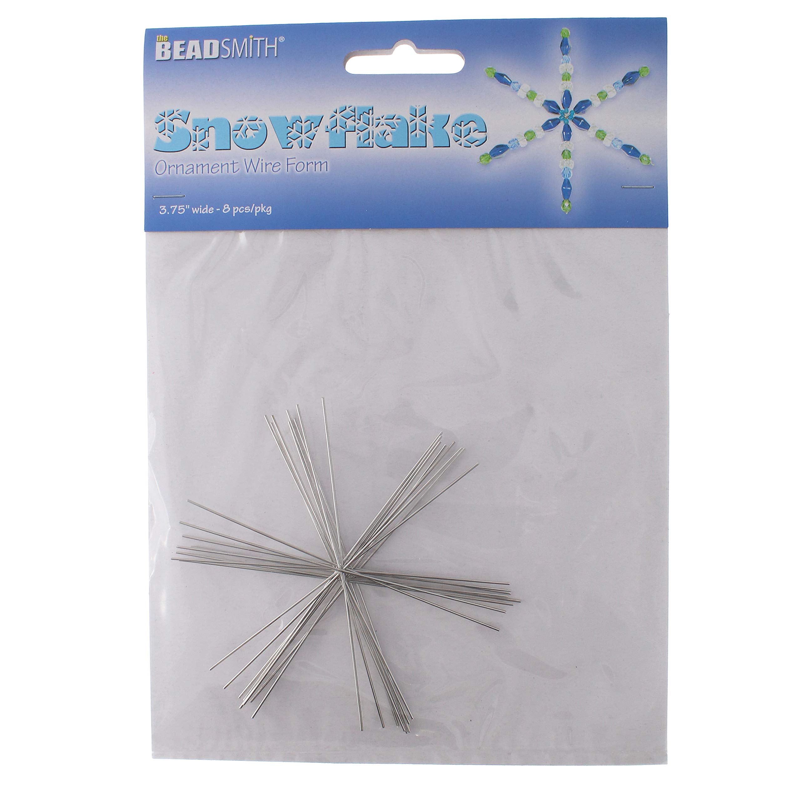 Beadsmith Metal Wire Snowflake Forms - Fun Craft Beading Project 3 3/4 Inches