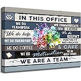 Office Inspirational Wall Art Teamwork Canvas Wall Art for Office Motivational Office Wall Decor Positive Quotes Wall Decor for Office Suitable Painting Prints for Home Office Ready to hang(12"x16")