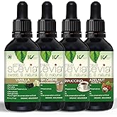 Stevia Liquid Drops Coffee Classics Bundle - 4 Flavours (Vanilla, Irish Cream, Cappuccino, Hazelnut) - Zero Calorie, Natural 