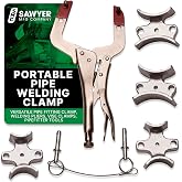 Sawyer Welder's 3rd Hand, Portable Pipe Clamp Alignment Tool for Butt Welds | 1 1/2", 2", 3" and 4" Sizes, Pipe Fitting Tools, Lightweight, Adjustable, Versatile Pipe Fitting Clamp, Welding Pliers