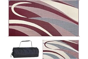 Stylish Camping GB5 Burgundy/Black 8' x 16' Graphic Mat