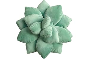 3D Succulent Pillow 17.7in/45cm Creative Green Plant Throw Pillows Leaf Shaped Plush Pillow Cushion Succulent Pillows Decorat