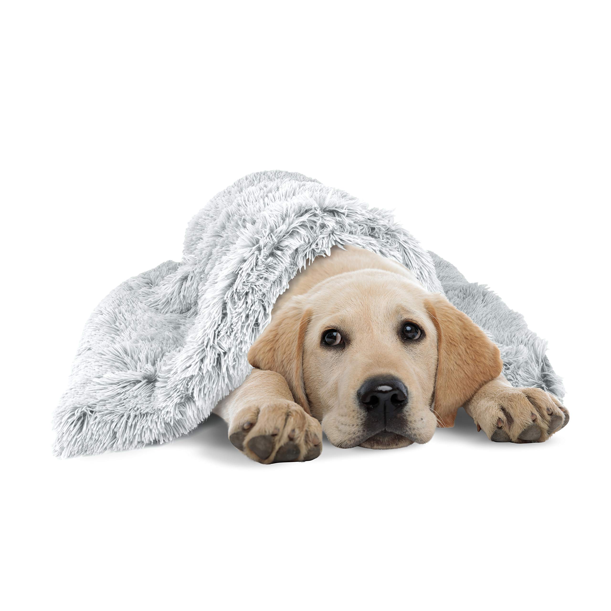 The Dog’s Blanket Sound Sleep – Faux Fur Dog Blanket, Ice White, Large, 72x107cm