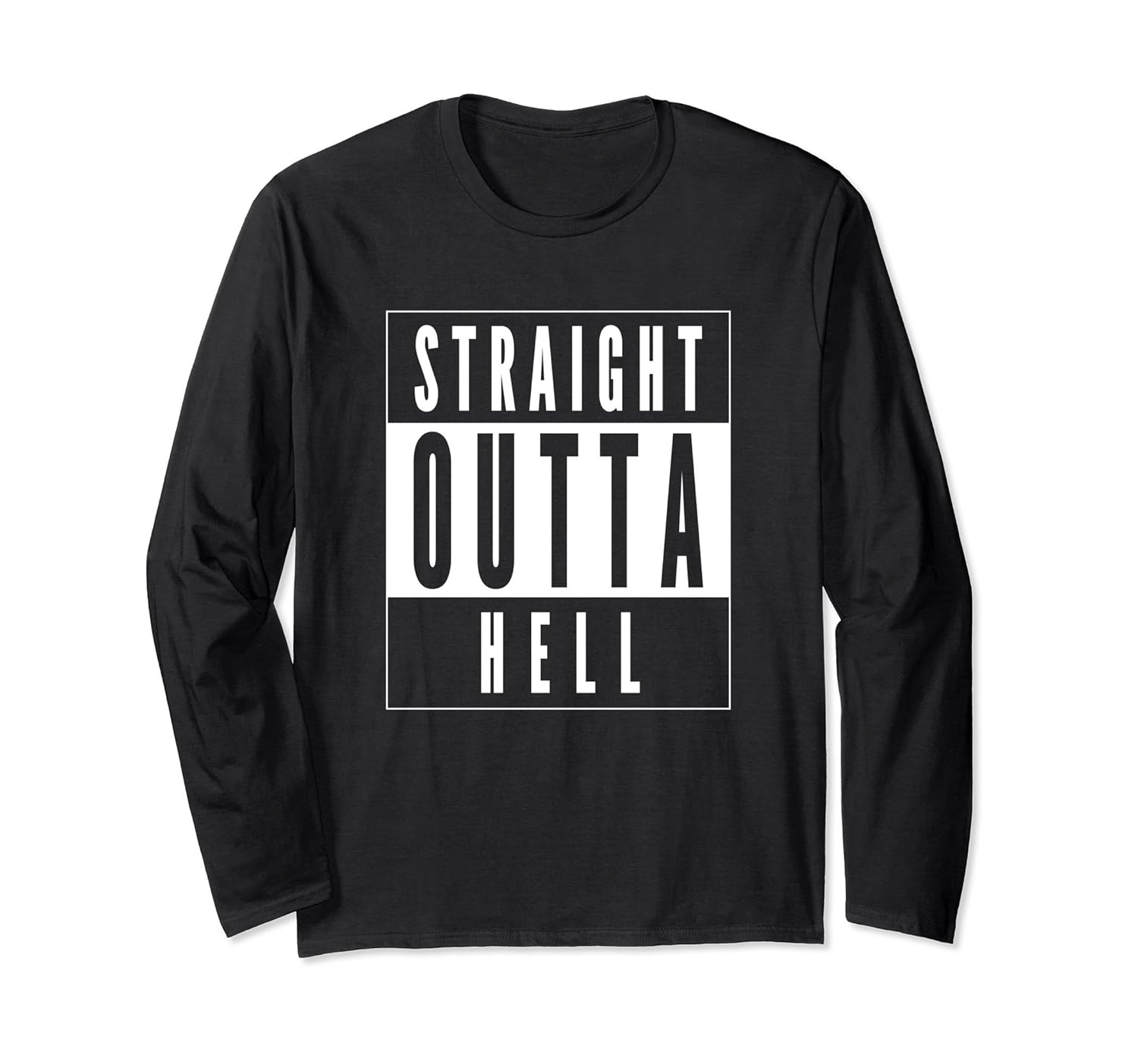 Straight Outta Hell Halloween Long Sleeve Shirt-ANZ