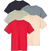 Real Essentials 5 Pack: Boys T-Shirts – Soft Cotton Boys Shirts – Plain Short Sleeve Tops for Kids (Ages 4-18)