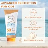 Garnier Ambre Solaire Kids SPF 50+ Sun Cream 175ml Sensitive Face Body Water view 2