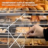 4-Tier Acrylic Pastry Display Cabinet 20x9.4x19.7 in view 7
