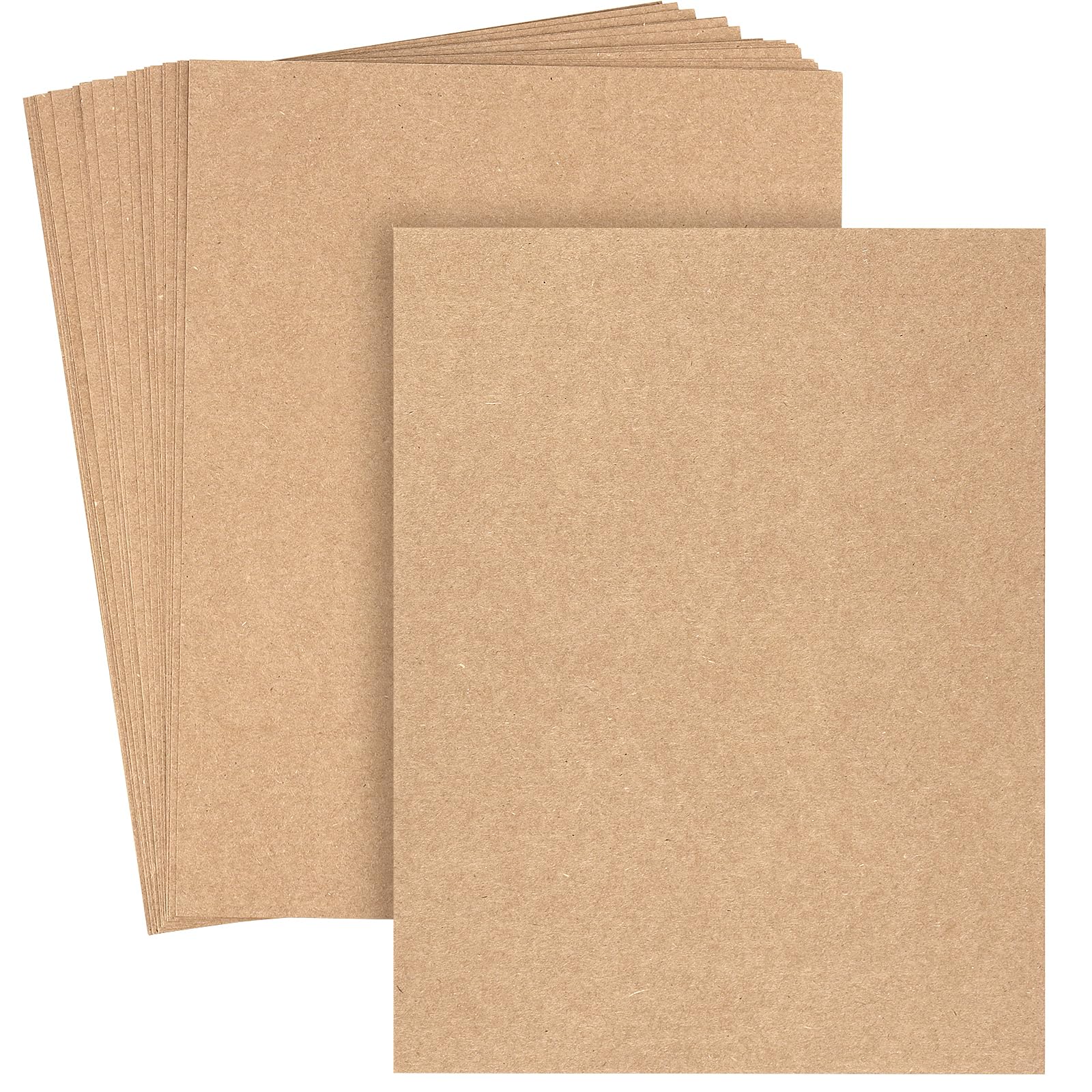 LEXININ 200 Sheets A4 Kraft Cardstock, 250gsm Brown Paper Card for Invitations Menus DIY Crafts Printing