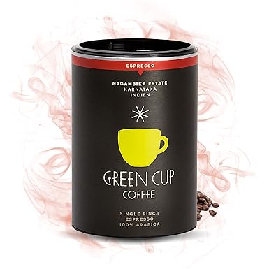 Green Cup Coffee Espresso Nagambika - fair gehandelte Arabica Espresso Bohnen - milder Premium Espresso aus dem indischen Hoc