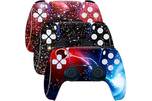 OIOKEW Skin for Ps5 Controller, 3pcs Whole Body Vinyl Decal Cover Sticker for PlayStation 5 Controller (PS5 Controller #7)