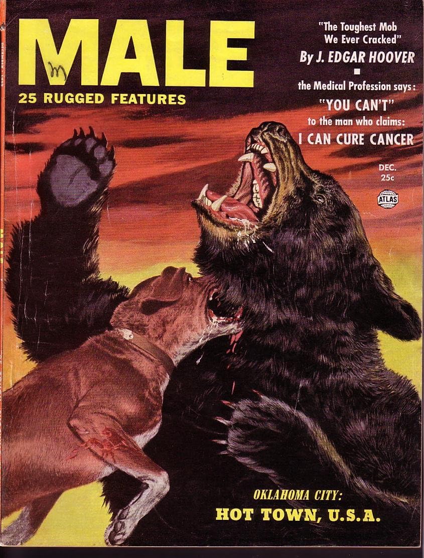 MALE DEC 1952-CANCER CURE--OKLAHOMA VICE-BLOOD BATH BRAZIL-J EDGAR HOOVER- VG/FN