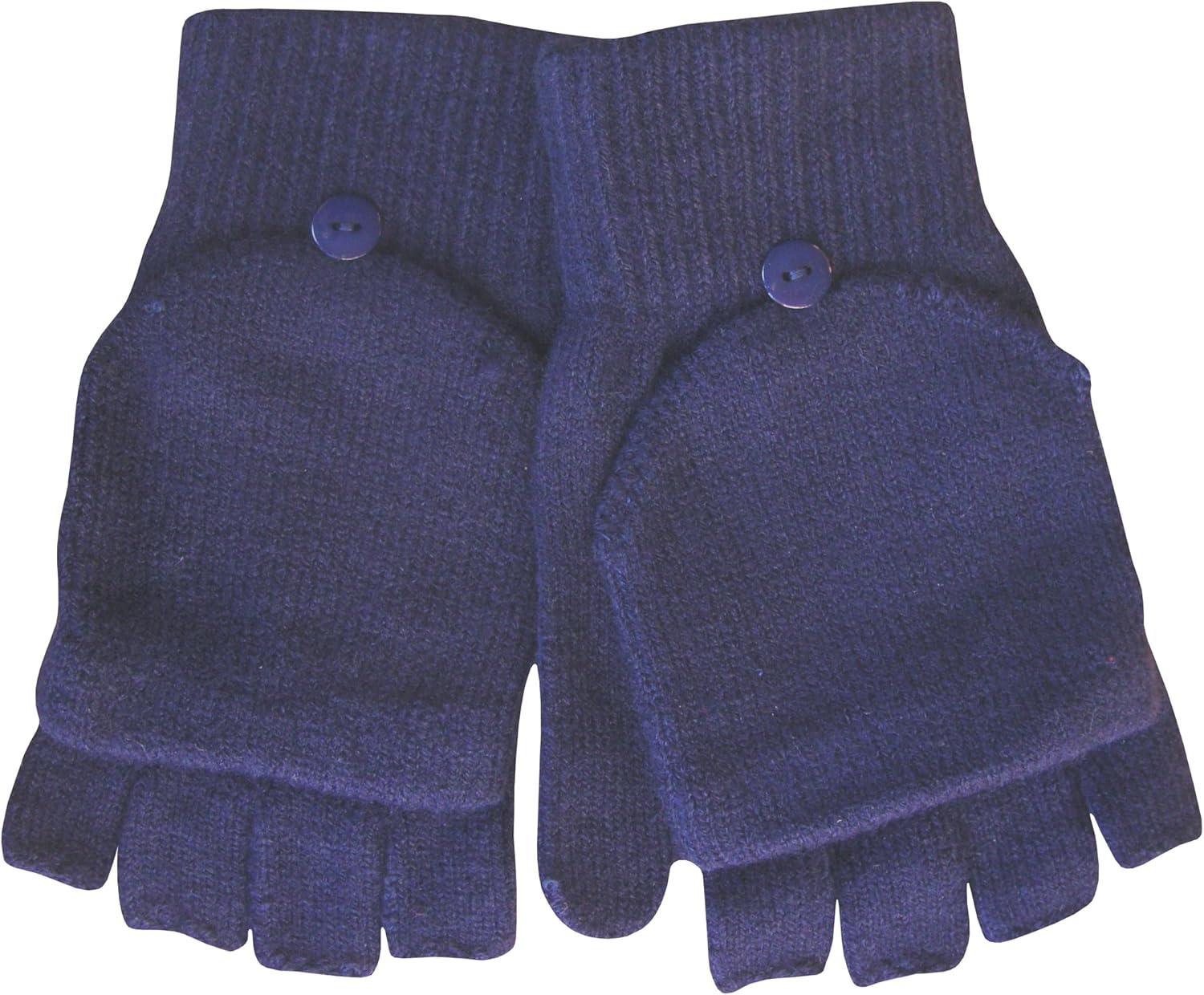 Mens' Winter Thermal Knit Magic 2 in 1 Combo Fingerless Gloves