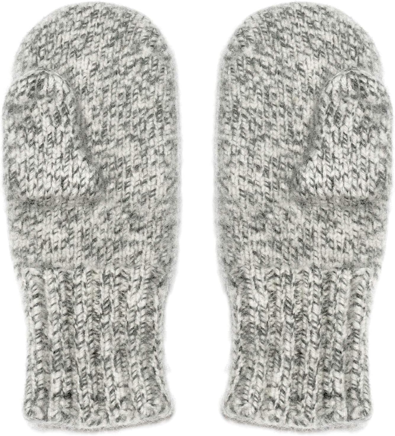 Dachstein Woolwear 4 Ply Extreme Warm 100% Austrian Boiled Wool Alpine Mittens in Natural Grey