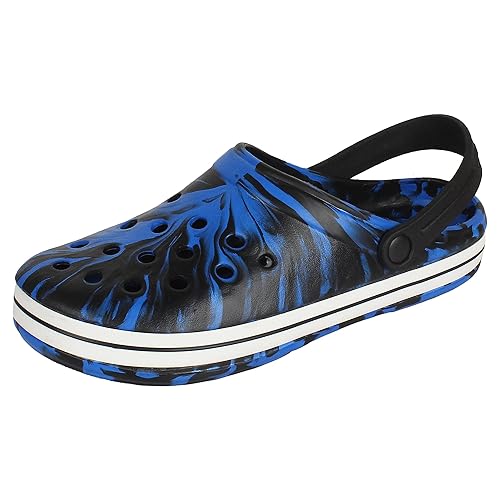 men blue clogs