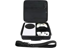 co2CREA Hard Travel Case Replacement for Xbox Series S Game Console Wireless Controller (Black Case)