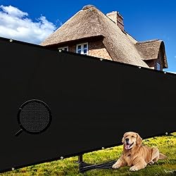 Shade&Beyond 4'x74' Black Privacy Screen