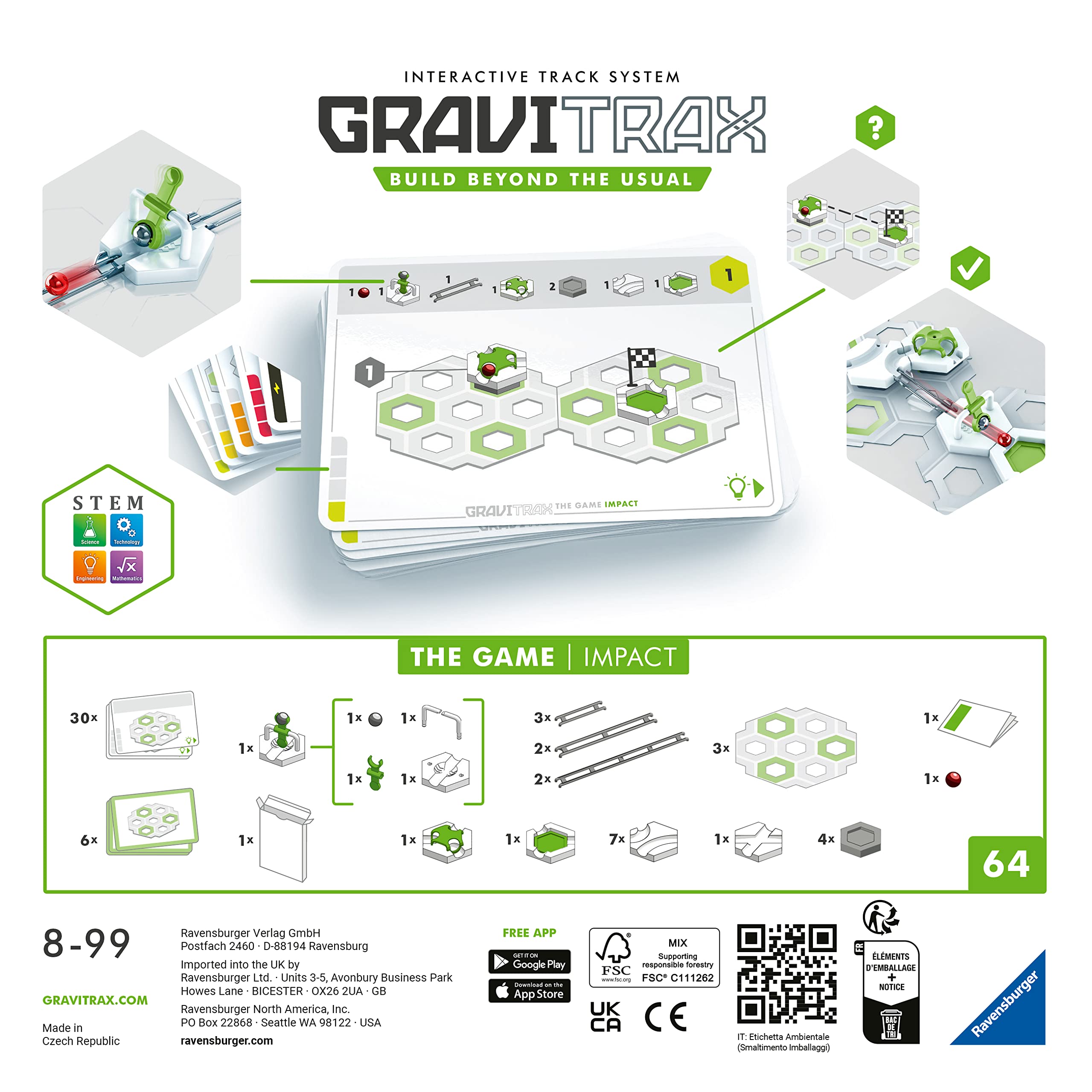 Ravensburger GraviTrax The Game - Impact - Marble Challenge Logic Brain Games and STEM Toys for Kids Age 8 Years Up