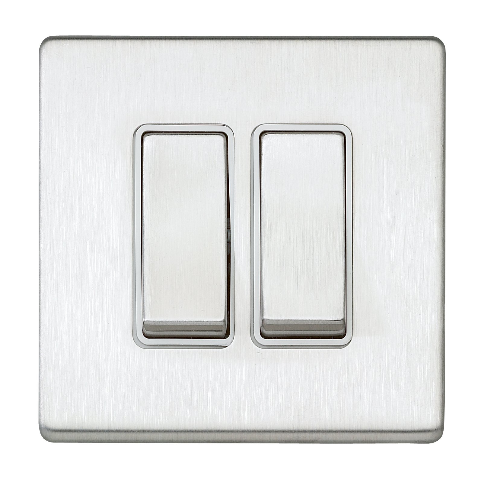 MK Aspect K23472 BSS W Double 20 amp 2-Way Rocker Switch (Large)
