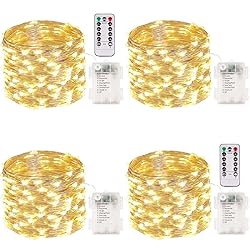 4-Pack 33FT 100 LED Fairy Lights Battery Operated