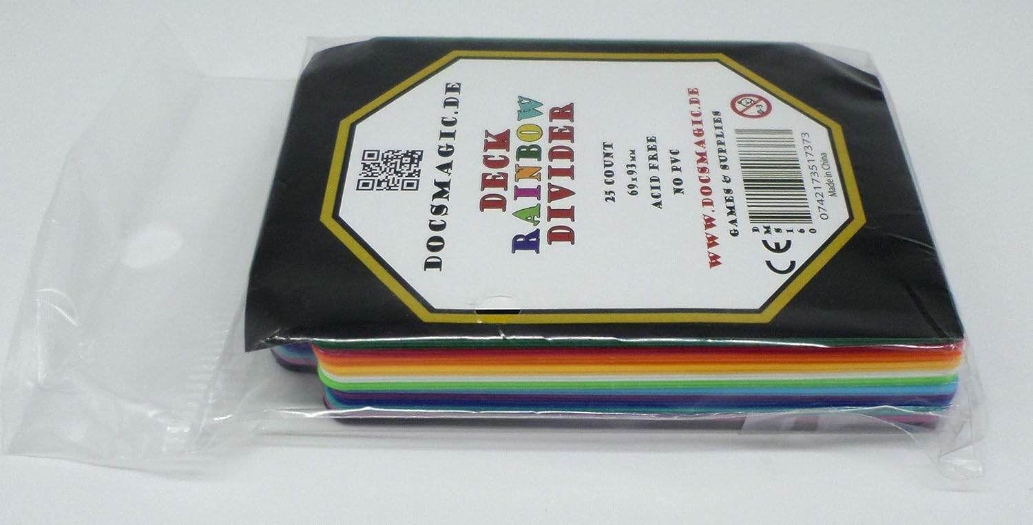 25 Docsmagic.de Trading Card Deck Divider Black Blue Green Red White Yellow Mint Pink Purple Orange Light - MTG PKM YGO - Image 4