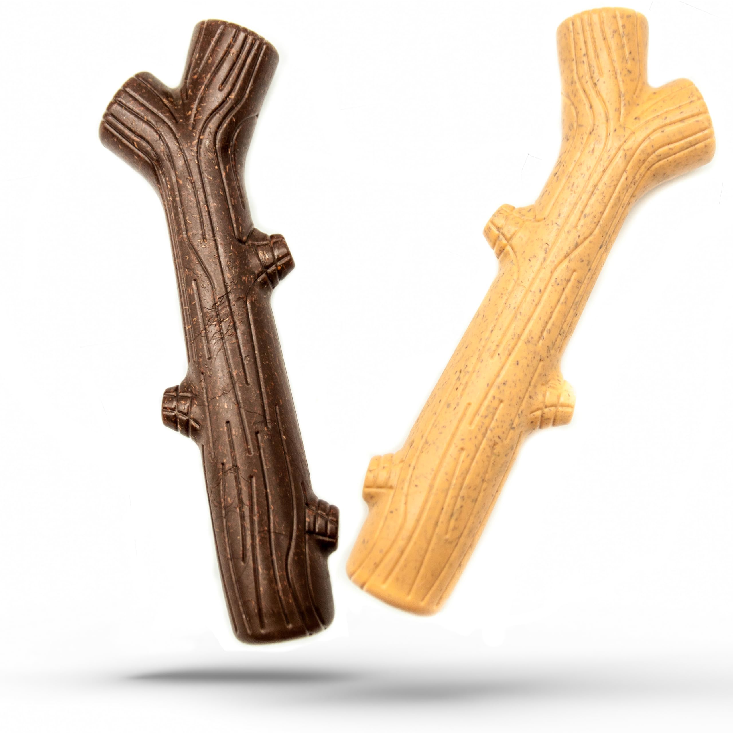 Petopedia High Density BAMBOO & NYLON Dog Chew Toys, Tough Indestructible Dog Toys for Small & Medium Breeds, Dental Sticks, Reduces Boredom (Branch, Pack of 2)
