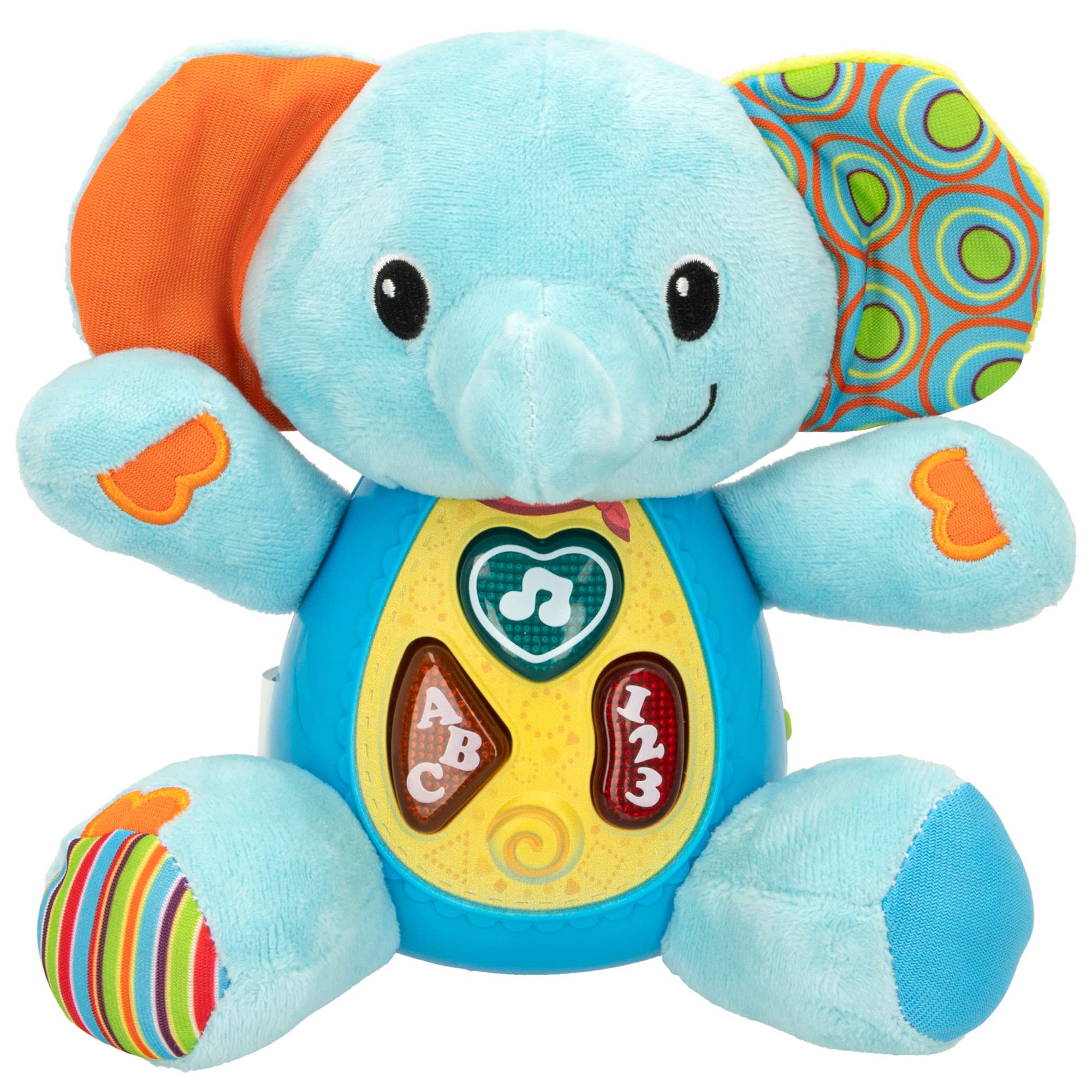 WinFun ColorBaby 85178 Talking Plush Toy for Babies, Colourful Lights, Language: Spanish Elephant