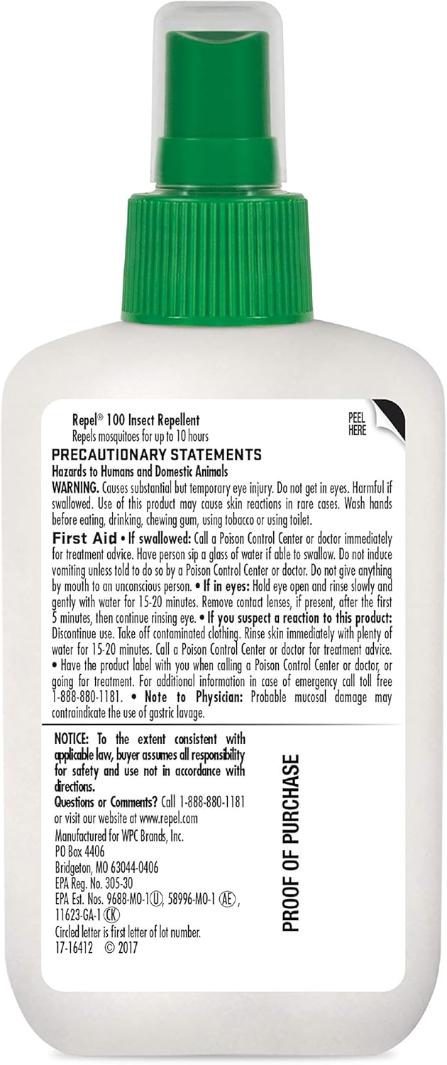 Repel HG-94108 100 Insect Repellent, Pump Spray, 4-Fluid Ounce : Insect Repelling Products : Garden & Outdoor