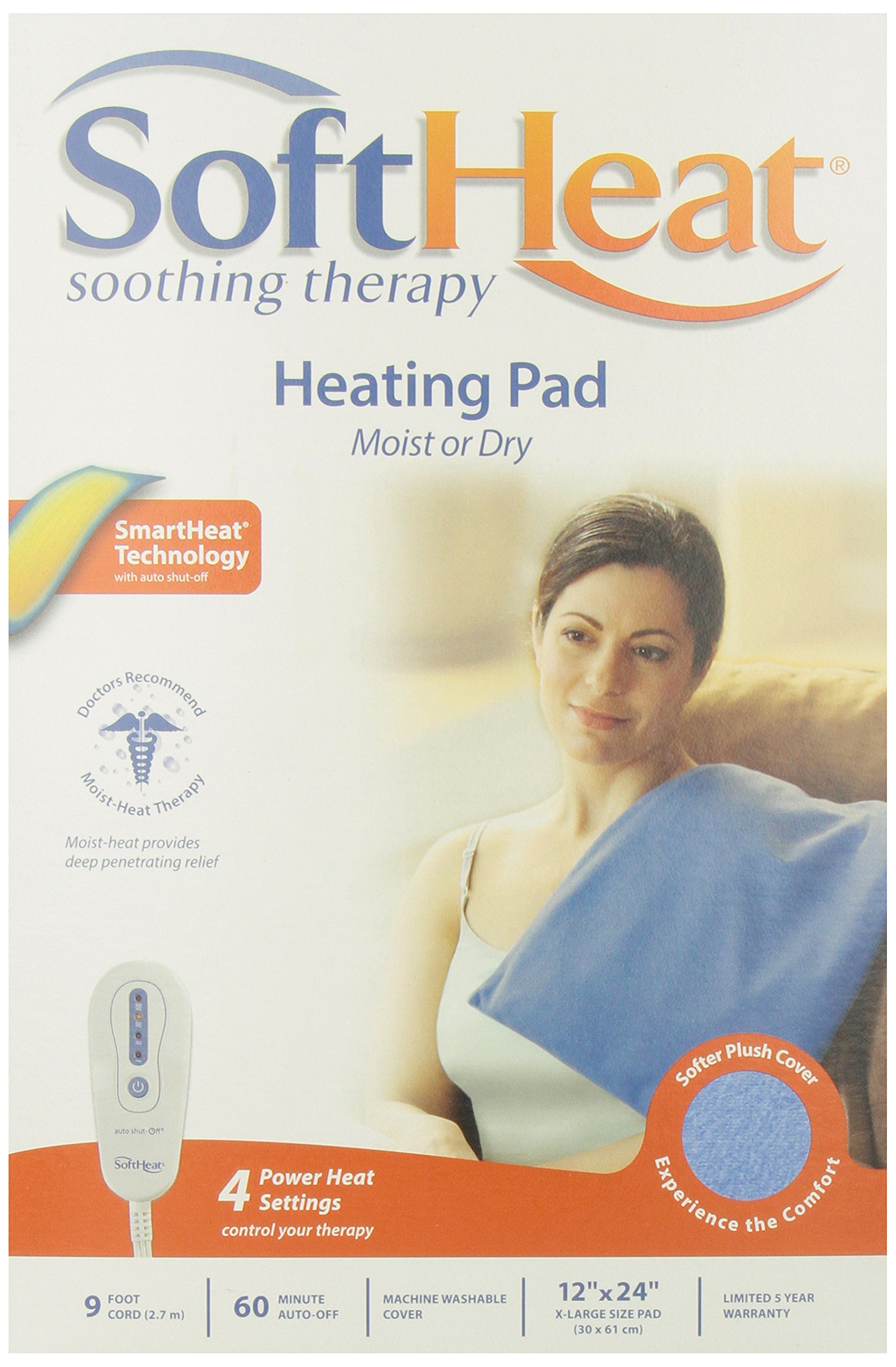 MaxHeat by SoftHeat Plus Heating Pad Moist/Dry, Full Size
