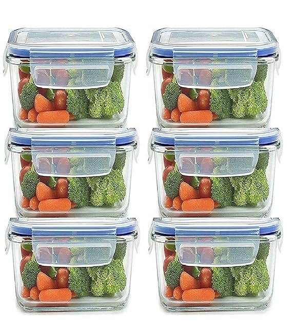 SHOP N BUY DV0754 Plastic Food Containers With Lids 500ml, Set of 6