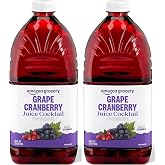 Amazon Grocery, Grape Cranberry Juice Cocktail, 64 Fl Oz (Pack of 2)