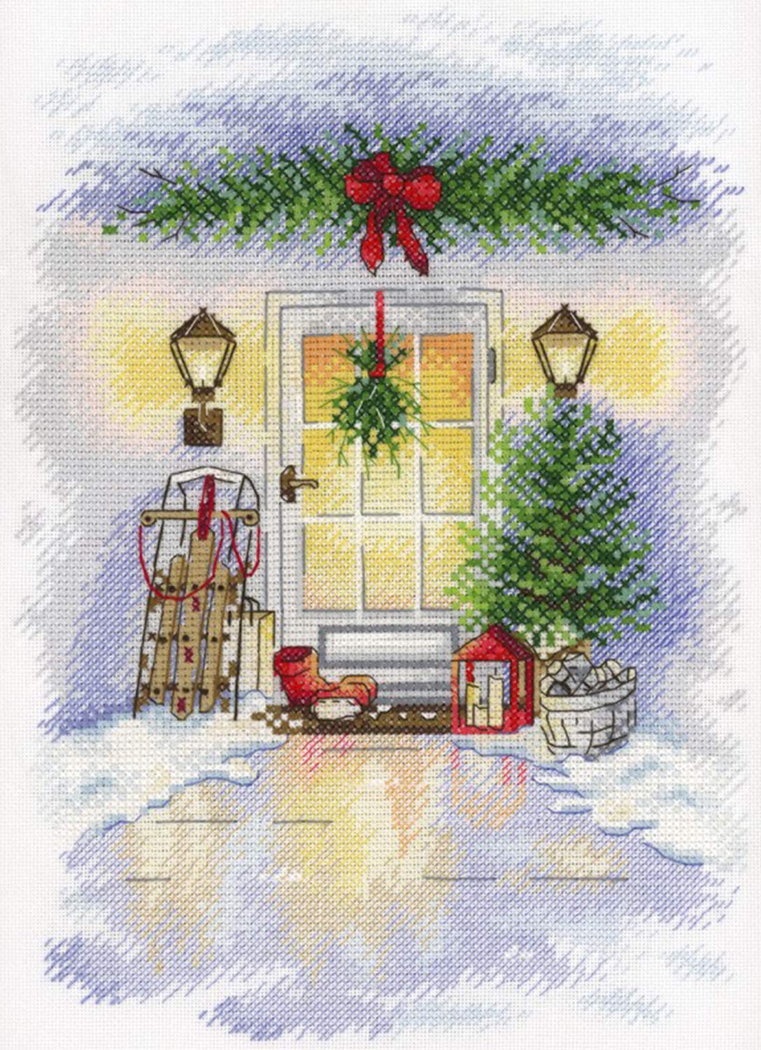 MP Studia Cross Stitch Kit - New Year Door