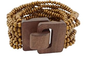 Coiris Multi Layers Seed Beads Wide Bangle Strand Bracelet for Women (BR1167)…