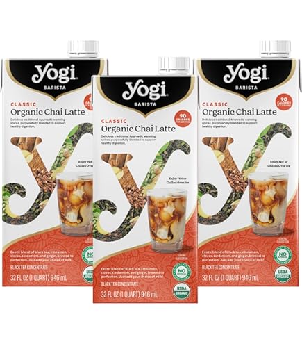 Amazon.com : Yogi Barista Caffeine-Free Organic Chai Latte - 32