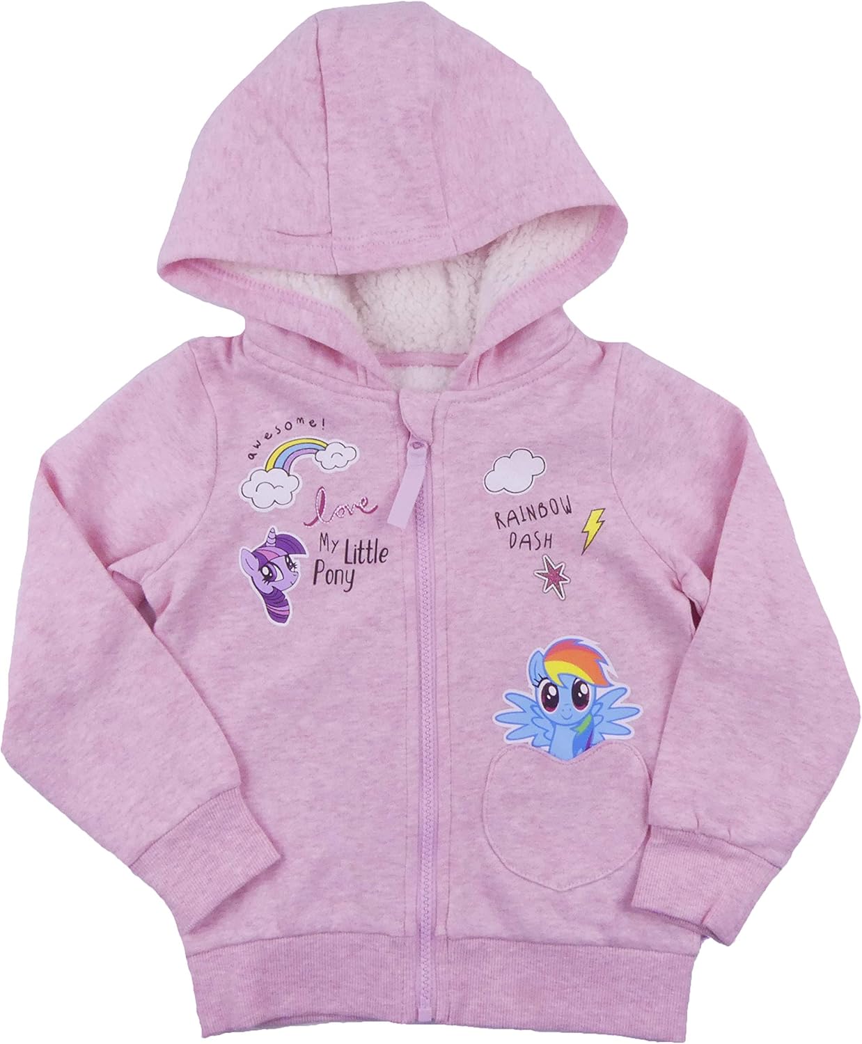 Girls My Little Pony Hooded Jacket 2-3 Years up to 6-7 Years