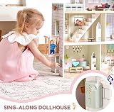 Giant bean Wooden Dolls House 2.6ft Elevator Light 22 pcs Furnishings 3 Dolls view 2