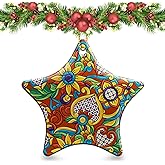 Christmas Ornaments 2025,Mexican Talavera Ornaments for Christmas Tree Holidays Ornaments Decorations,adornos de Navidad Ceramic Ornaments Xmas Gifts Idea for Home Decor