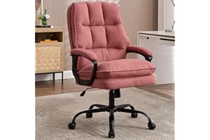 ZSQN Comfy Office Chair Soft and Double Padded Executive Office Chair for Long Hours Computer Desk Chair with Height Adjustment Work Chairs for Home Office Pink