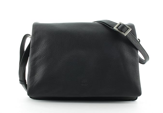 Prato Überschlagtasche A5 Rindleder Schwarz