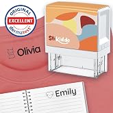 StiKiddo&reg; Personalized Name Stamp for Clothing Kids Waterproof, Custom Name Stamp for Clothes, Paper &amp; School Supplies, Customizable Fabric Stamp with Permanent &amp; Waterproof Ink