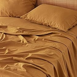 Bedsure Linen Sheets - Queen Size Bed, Blend from