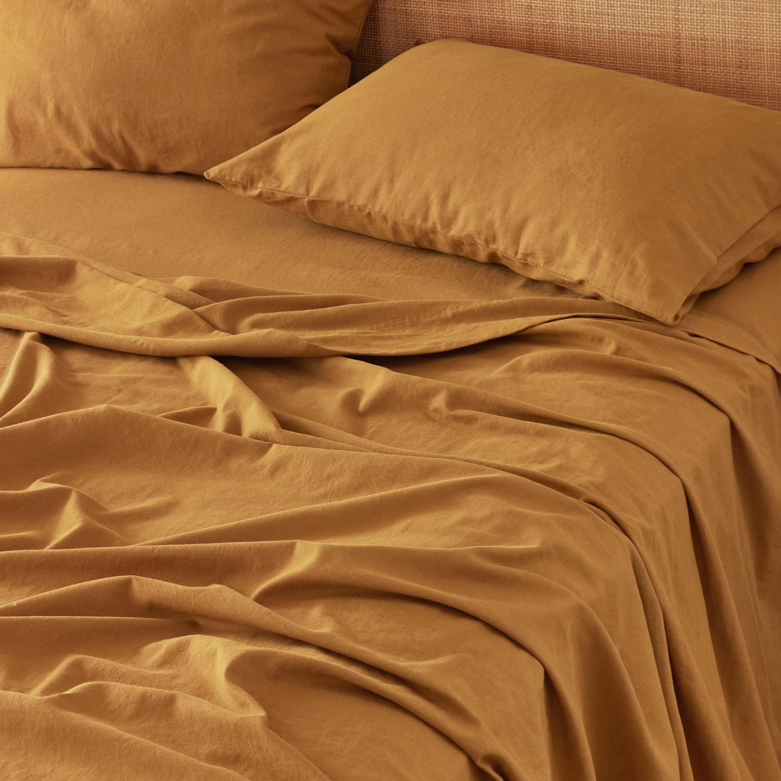 Bedsure Linen Sheets - Queen Size Bed, Blend from