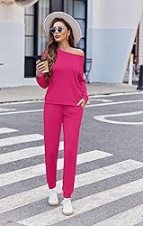 Ekouaer Womens Ribbed Knit Pajama Sets 2 Piece