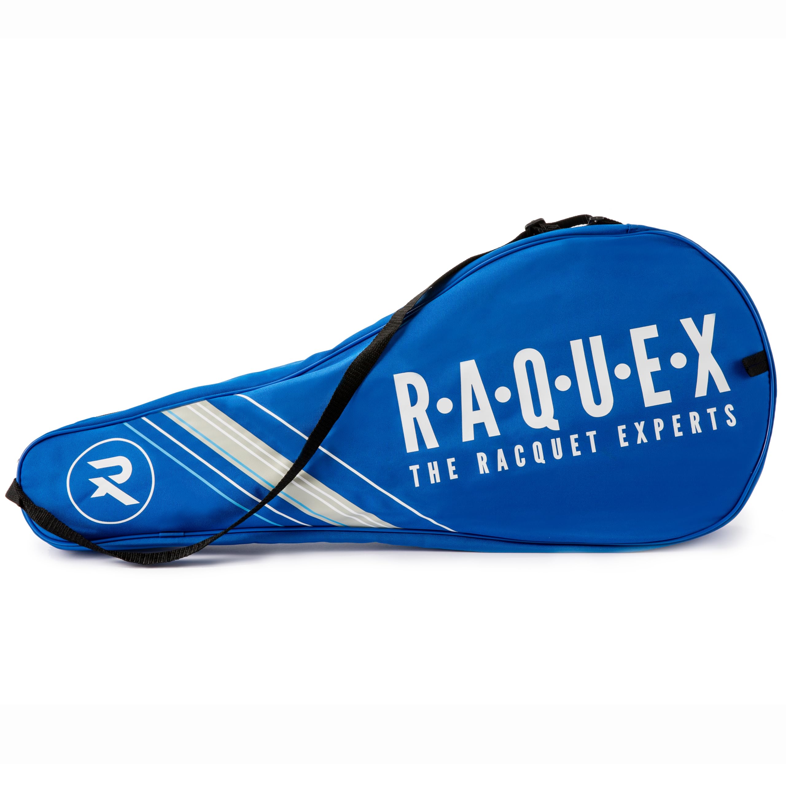 Raquex Tennis Racket Bag – Blue or Black - Tennis Racket Cover Bag, Squash & Badminton Racquet Bag for 2 Racquets & Accessories with Shoulder Strap (Blue)