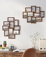 SONGMICS Collage Picture Frame 10 Frames 4x6 Rustic Brown RPF020X01 view 2