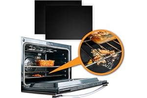 Oven Liners for Bottom of Oven - 2 Pack Large Heavy Duty Mats, 17”x25” Non-Stick Reusable Liner for Electric, Gas, Toasters, 