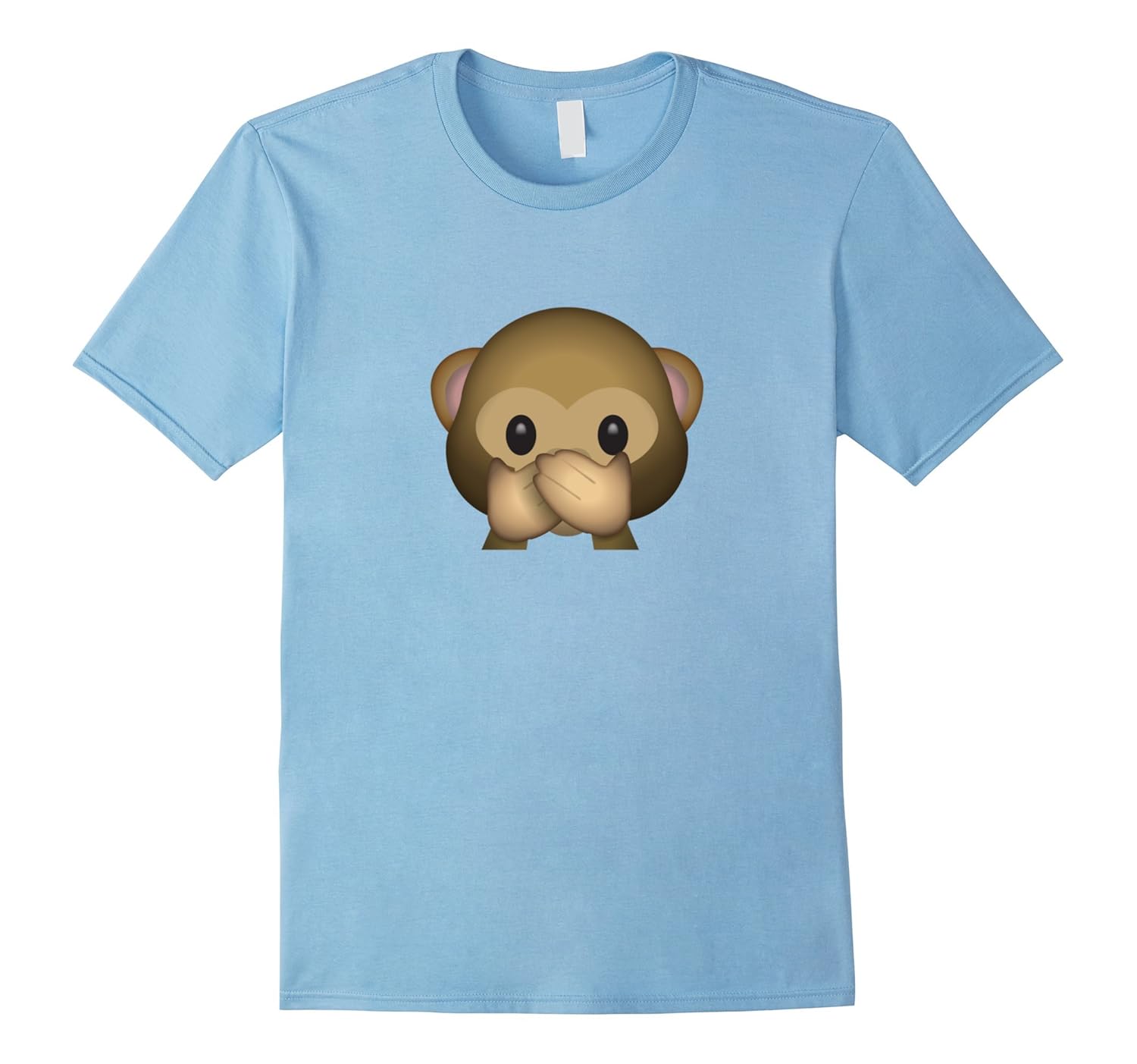 Cute Speak No Evil Monkey Emoji T-Shirt-ANZ