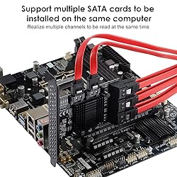 MZHOU PCIe SATA Card 8 Port, with 8 SATA Cables and